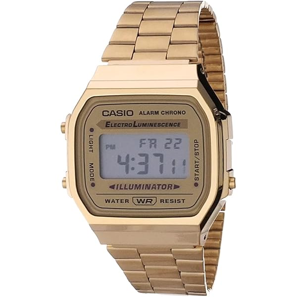 Casio Vintage Collection A168 Watch, Gold, One Size, Digital